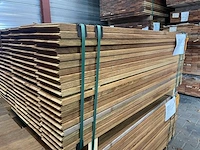 Guyana teak kopse veer en groef (buitenparket) 1250x145x21mm (120x) - afbeelding 2 van  3