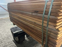 Guyana teak kopse veer en groef (buitenparket) 1250x145x21mm (120x) - afbeelding 2 van  3