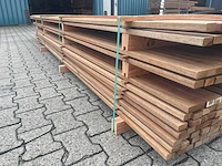 Guyana teak latten geschaafd 3350-4000x40x21mm (342x) - afbeelding 2 van  4
