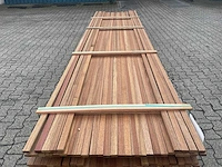 Guyana teak latten geschaafd 4600-5500x40x21mm (105x) - afbeelding 1 van  4