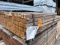 Guyana teak palen fijnbezaagd 1000-1500x40x40mm (138x) - afbeelding 2 van  3