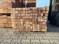 Guyana teak palen fijnbezaagd 3050x60x60mm (100x) - afbeelding 3 van  4