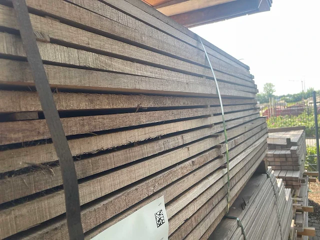 Guyana teak planken fijnbezaagd 2000x80x27mm (228x) - afbeelding 2 van  3