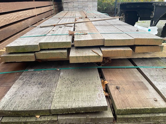 Guyana teak planken fijnbezaagd 2750x158x33mm (10x) - afbeelding 3 van  3