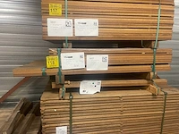 Guyana teak planken geschaafd 1250-1550x140x21mm (69x) - afbeelding 4 van  4