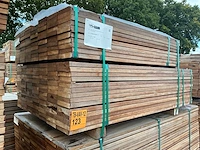 Guyana teak planken geschaafd 1250-1550x140x25mm (168x) - afbeelding 2 van  3