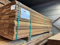 Guyana teak planken geschaafd 1250-1550x140x25mm (168x) - afbeelding 2 van  4