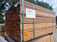 Guyana teak planken geschaafd 1250x140x25mm (161x) - afbeelding 4 van  4