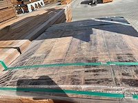 Guyana teak planken geschaafd 1250x140x25mm (161x) - afbeelding 1 van  3