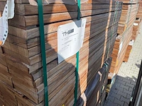 Guyana teak planken geschaafd 1250x140x25mm (161x) - afbeelding 2 van  3