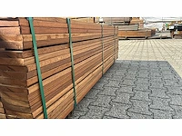 Guyana teak planken geschaafd 1250x140x25mm (161x) - afbeelding 3 van  4