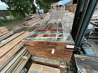 Guyana teak planken geschaafd 1850x140x25mm (161x) - afbeelding 1 van  3