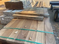 Guyana teak planken geschaafd 1850x140x25mm (161x) - afbeelding 1 van  3