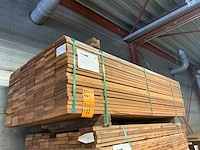 Guyana teak planken geschaafd 2150x140x25mm (70x) - afbeelding 2 van  3