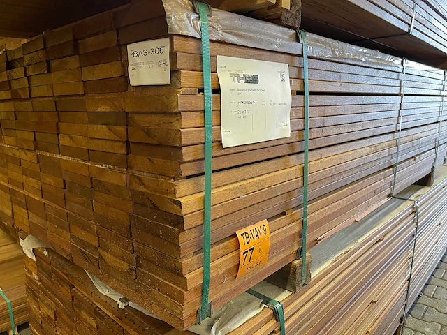 Guyana teak planken geschaafd 2150x25x140mm (140x) - afbeelding 4 van  4