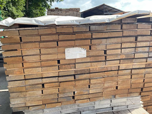 Guyana teak planken geschaafd 2150x90x25mm (165x) - afbeelding 3 van  3