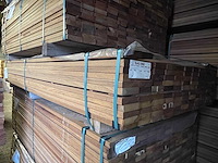 Guyana teak planken geschaafd 2450x90x25mm (115x) - afbeelding 4 van  4