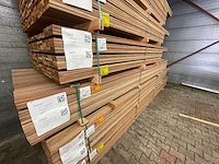 Guyana teak planken geschaafd 2500-3000x90x16mm (207x) - afbeelding 4 van  4