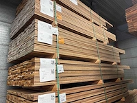 Guyana teak planken geschaafd 2500-3000x90x16mm (265x) - afbeelding 4 van  4