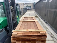 Guyana teak planken geschaafd 2500x140x16mm (106x) - afbeelding 1 van  4