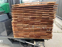 Guyana teak planken geschaafd 2500x140x16mm (106x) - afbeelding 2 van  4