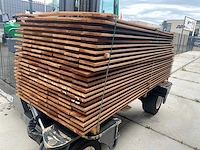 Guyana teak planken geschaafd 2500x140x16mm (106x) - afbeelding 3 van  4