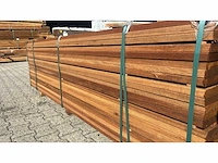 Guyana teak planken geschaafd 2750x90x25mm (127x) - afbeelding 2 van  4