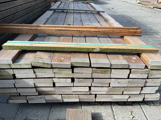 Guyana teak planken geschaafd 3050x90x25mm (83x) - afbeelding 3 van  3