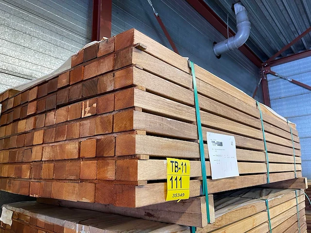 Guyana teak regels geschaafd 1850x68x42mm (110x) - afbeelding 4 van  4