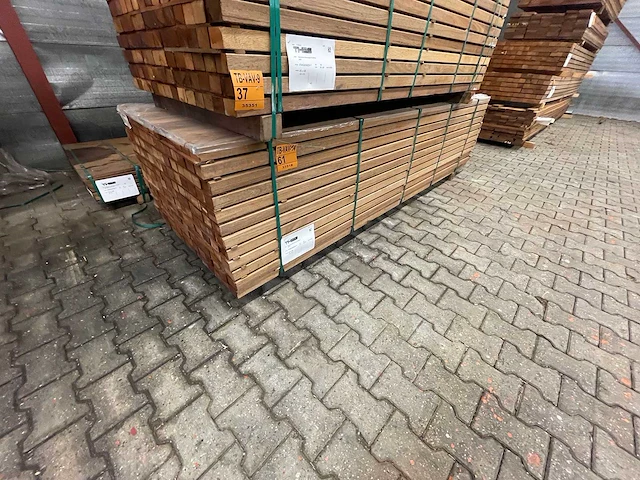 Guyana teak regels geschaafd 2750x68x45mm - afbeelding 4 van  4