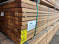 Guyana teak regels geschaafd 3350x68x42mm (77x) - afbeelding 4 van  4