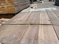 Guyana teak vlonderplanken 1250x145x21mm (147x) - afbeelding 1 van  3