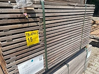Guyana teak vlonderplanken 1250x145x21mm (147x) - afbeelding 2 van  3