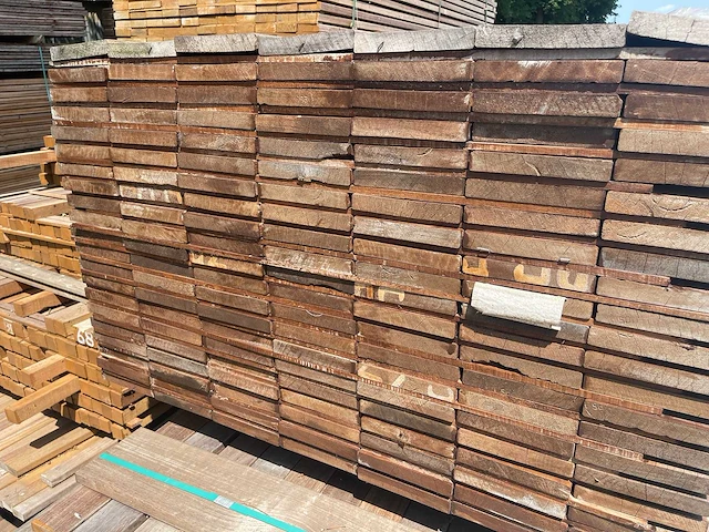 Guyana teak vlonderplanken 1250x145x21mm (147x) - afbeelding 3 van  3