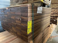Guyana teak vlonderplanken 1250x145x21mm (70x) - afbeelding 4 van  4