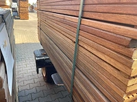 Guyana teak vlonderplanken 1550x140x25mm (161x) - afbeelding 2 van  3