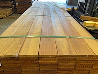 Guyana teak vlonderplanken 2150x145x21mm (89x) - afbeelding 1 van  4