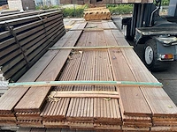 Guyana teak vlonderplanken 3650x145x21mm (32x) - afbeelding 1 van  3