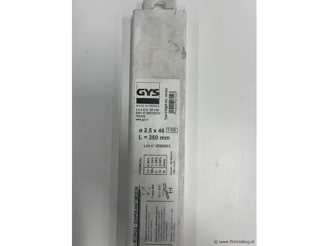 Gys 2.5x46 l=350 mm - afbeelding 2 van  2