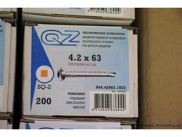 Gz zelfborende schroeven - maat 4.2x63 - 10 dozen á 200 stuks - afbeelding 2 van  3
