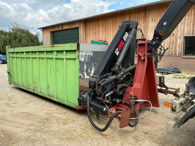 Haakarm afzet container 17 m3, met auto laadkraan hiab - afbeelding 12 van  33