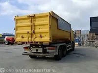 Haakarm vrachtwagen scania, p270 6x2 met kraan palfinger tipper 2 met grijper en containerbak, bouwjaar 2005 - afbeelding 2 van  49