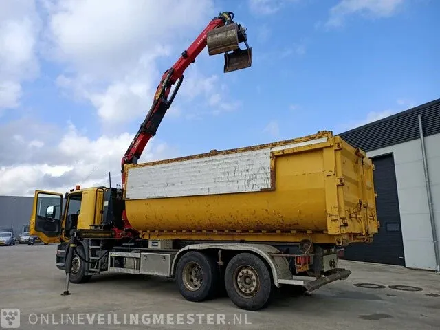 Haakarm vrachtwagen scania, p270 6x2 met kraan palfinger tipper 2 met grijper en containerbak, bouwjaar 2005 - afbeelding 44 van  49