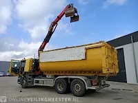 Haakarm vrachtwagen scania, p270 6x2 met kraan palfinger tipper 2 met grijper en containerbak, bouwjaar 2005 - afbeelding 44 van  49