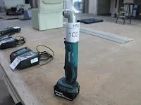 Haakse accu schroefmachine makita dtl061 incl. 18 volt 5amp accu.