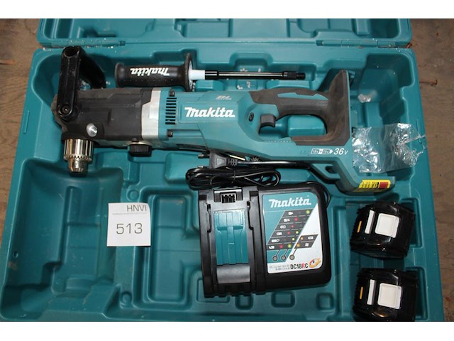 Haakse accuboorhamer makita dda460 36v met 2 accu's en oplader in koffer. - afbeelding 2 van  4