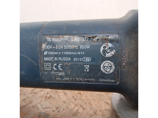 Haakse slijper - 125mm - 230v, bosch, gws 850 c, 2012 - afbeelding 5 van  6
