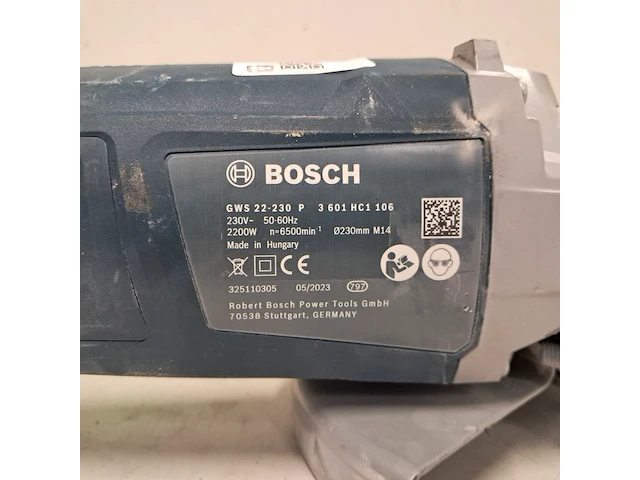 Haakse slijper - 230mm - 230v, bosch, gws 22-230 p, 2023 - afbeelding 5 van  5