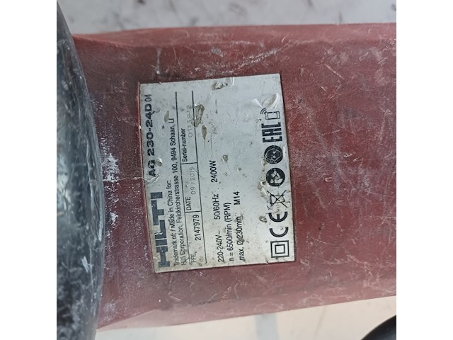 Haakse slijper 230mm 230v hilti, hilti, ag 230-24d, 2019 - afbeelding 7 van  7