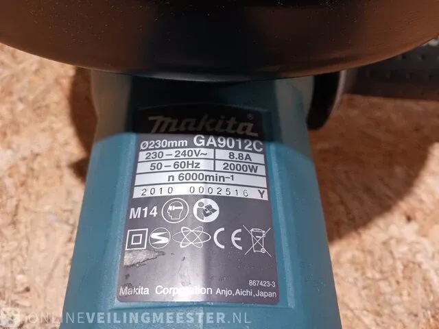 Haakse slijper makita, ga9012c - afbeelding 6 van  7